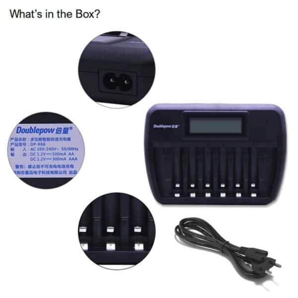 battery charger fast intelligent 6 slot whats in the box 1