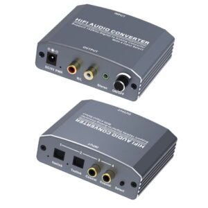 digital to analog audio converter dac 4 inputs volume adjust 1