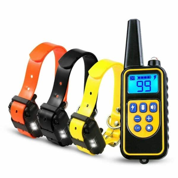 dog training collar lr remote 800m 3x dogs rechargeable