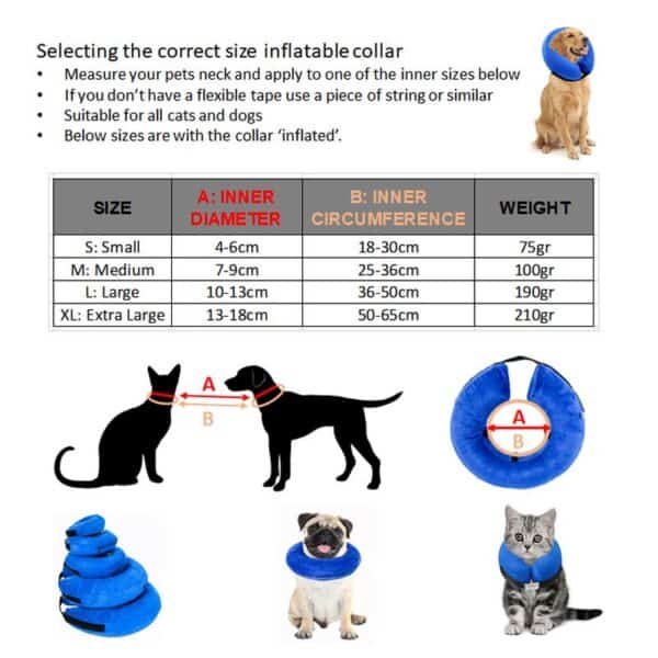 inflatable recovery dog cat cone collar 1 1