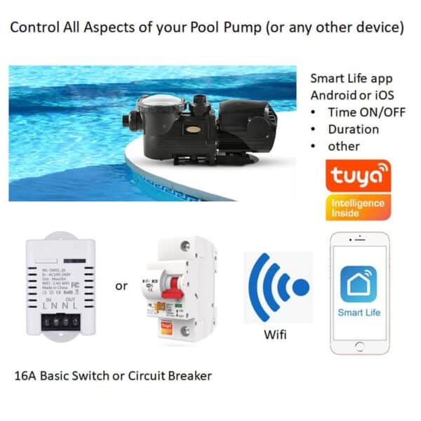 smart pool pump wifi control switch 16a 1