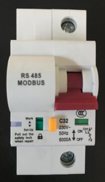 Smart Switch RS485, MCB, MODBUS, 32A, 1 Pole, 230VAC | WiFi Tuya Smart Life